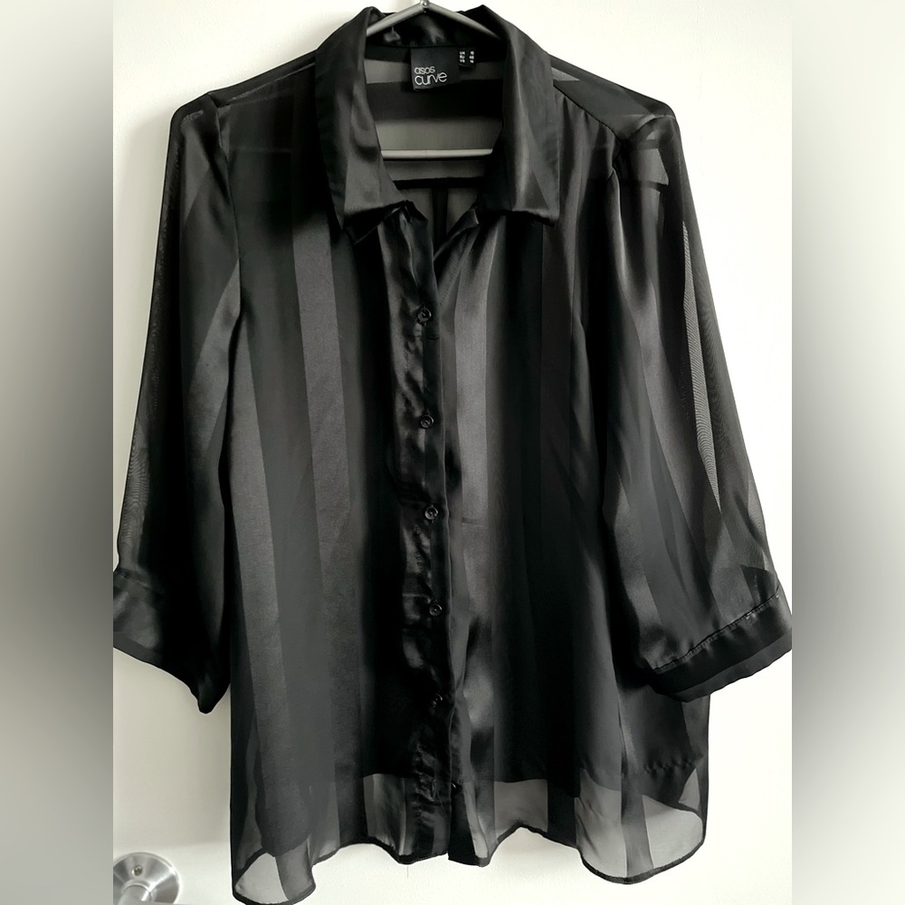 ASOS Curve Black Blouse